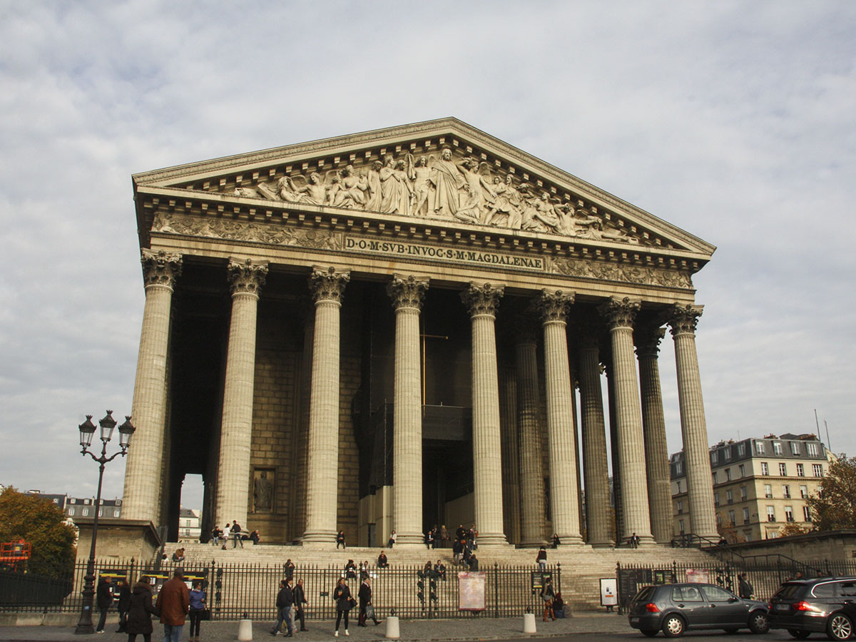 Fachada y columnas Iglesia de la Madeleine, Paris