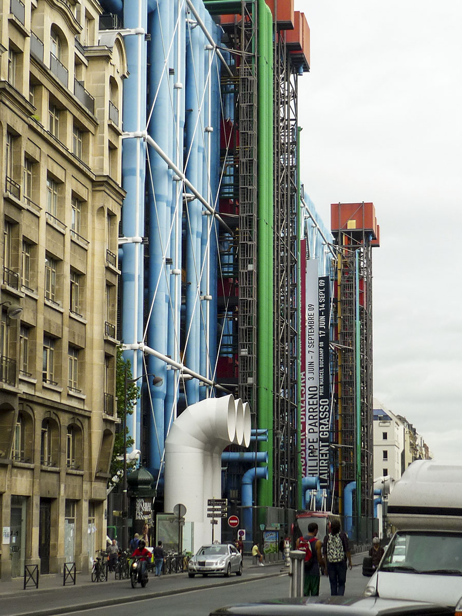 Fachada museo de arte Pompidou, Paris
